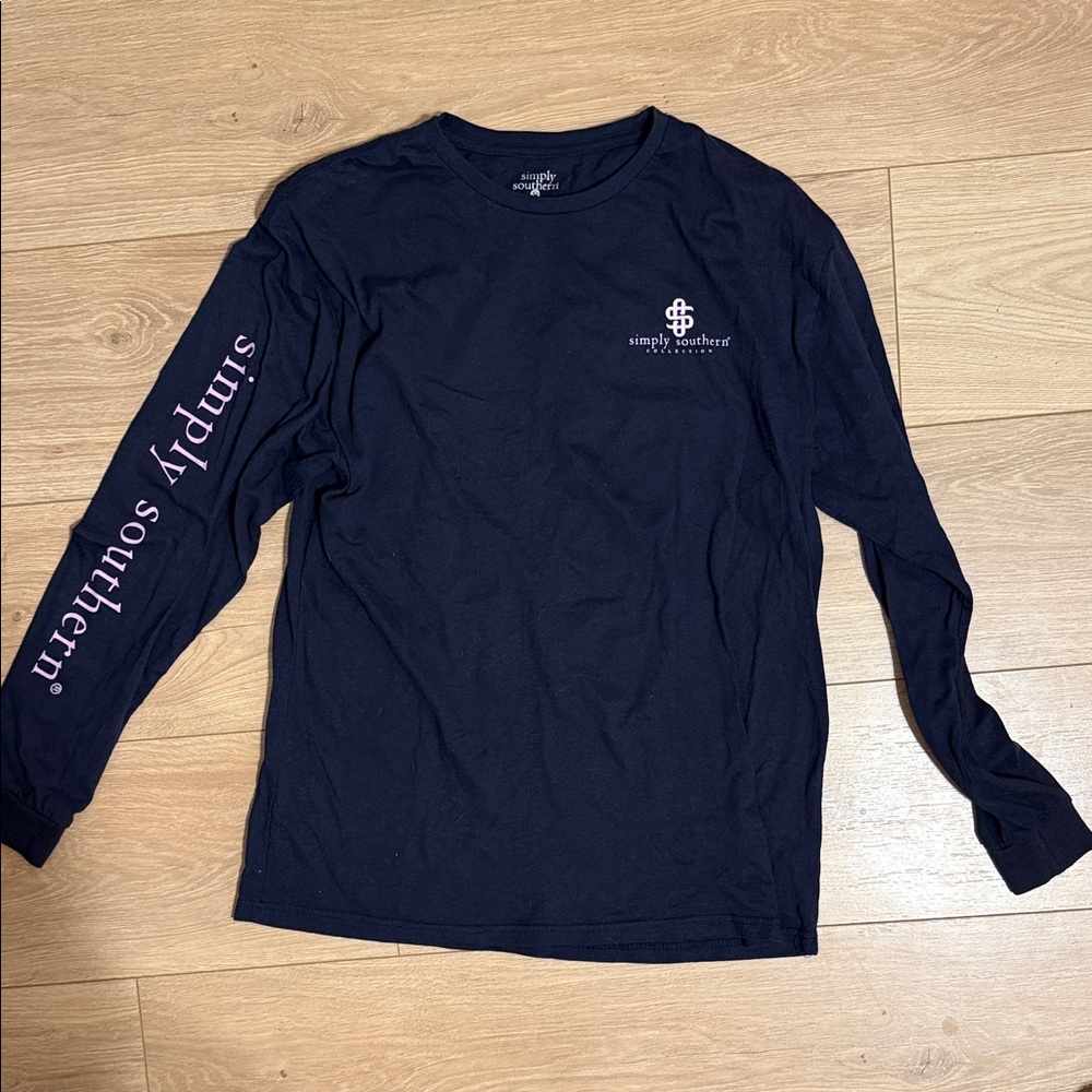 Simply Southern Dark Blue Long Sleeve Tee